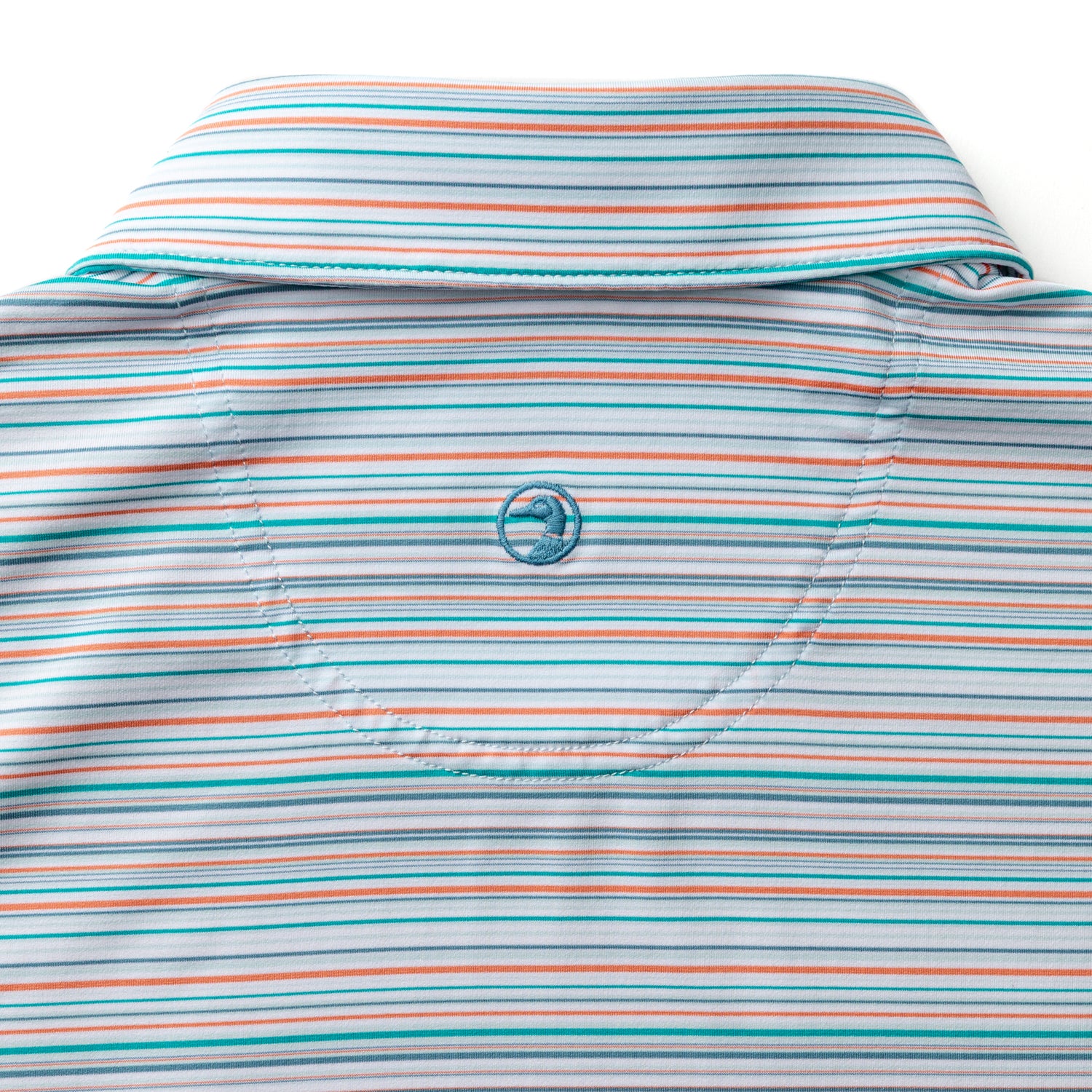 Long Drive Performance Polo - Neil Stripe - Sky Blue