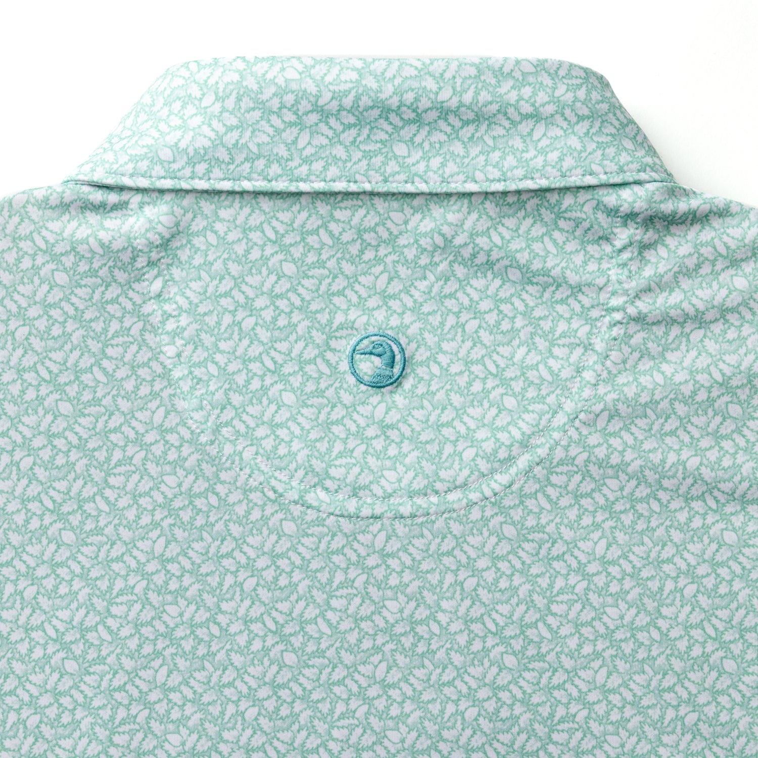 Long Drive Performance Polo - Bay Floral Print - Seafoam Green