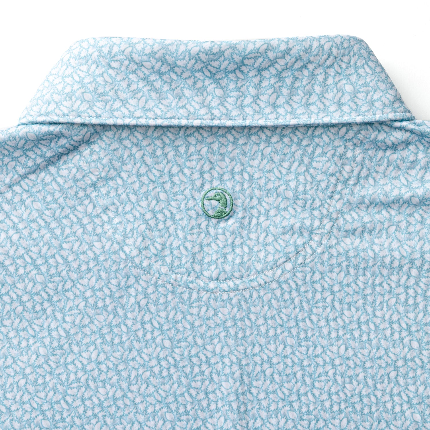 Long Drive Performance Polo - Bay Floral Print - Sky Blue