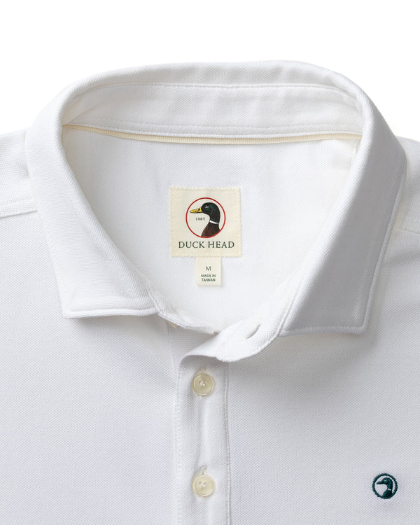 Hanover Pima Cotton Pique Polo - White