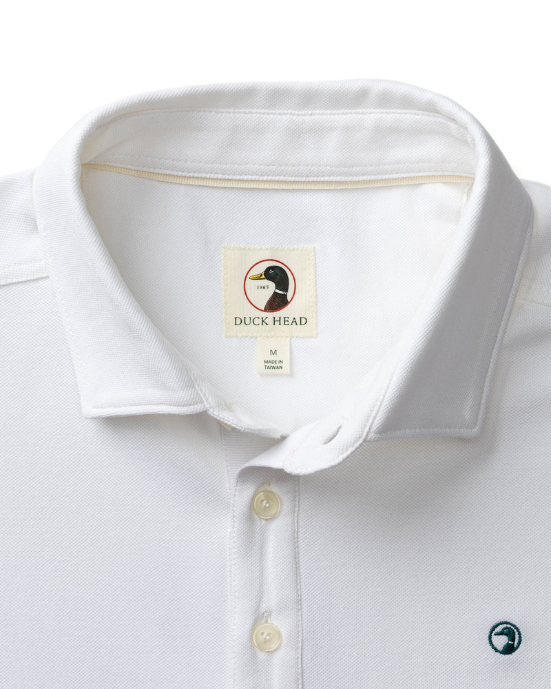 Hanover Pima Cotton Pique Polo - White