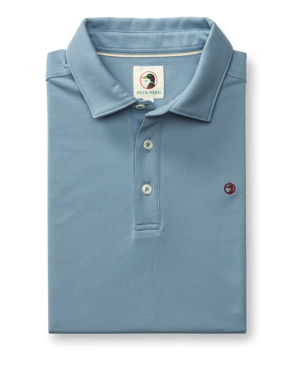 Hanover Pima Cotton Pique Polo - Windblown Sky