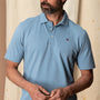 Hanover Pima Cotton Pique Polo - Windblown Sky