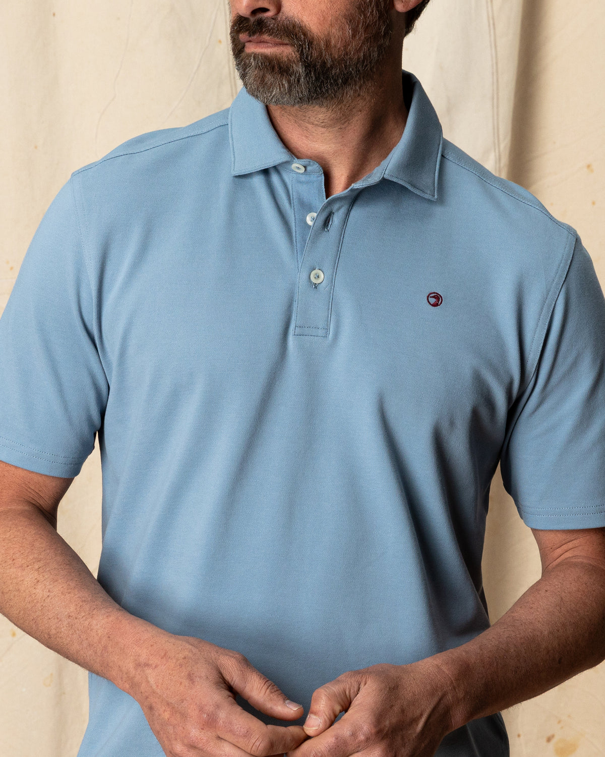 Hanover Pima Cotton Pique Polo - Windblown Sky