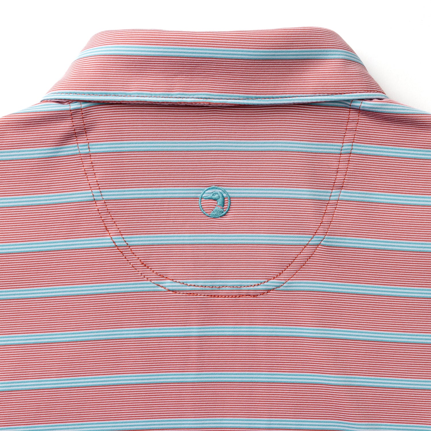 Long Drive Performance Polo - Eldred Stripe - Rosewood