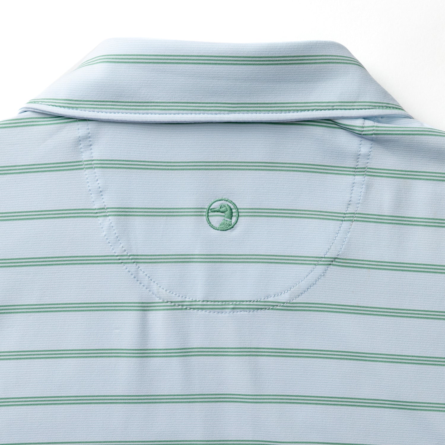 Long Drive Performance Polo - Eldred Stripe - Sky Blue