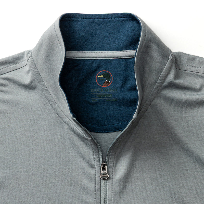 Long Drive Performance 1/4 Zip Pullover - Quarry Grey Heather