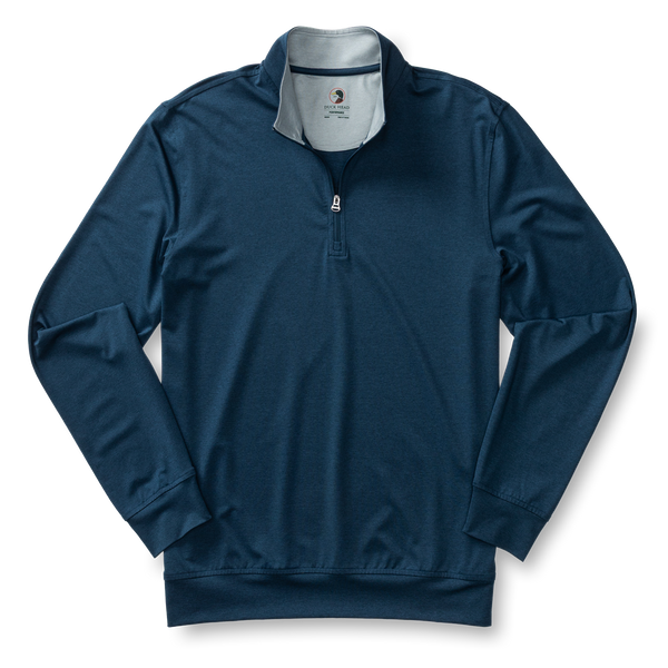 Long Drive Performance 1/4 Zip Pullover - Mallard Blue Heather