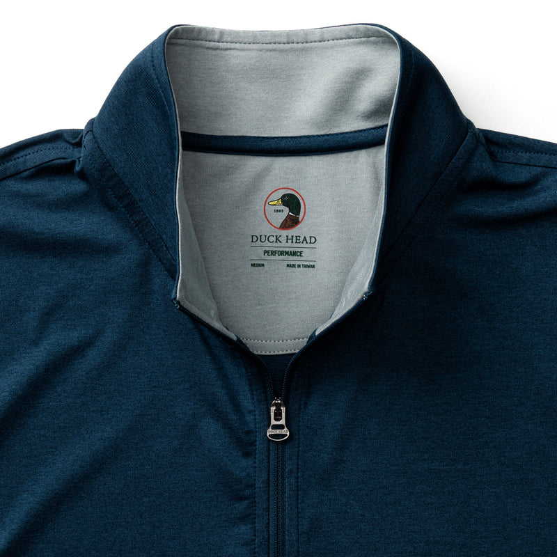 Long Drive Performance 1/4 Zip Pullover - Mallard Blue Heather