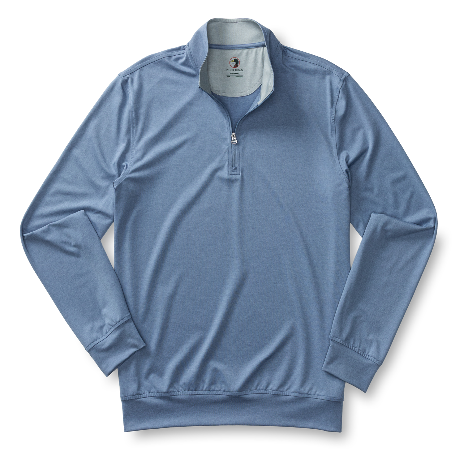 Long Drive Performance 1/4 Zip Pullover - Chambray Blue Heather