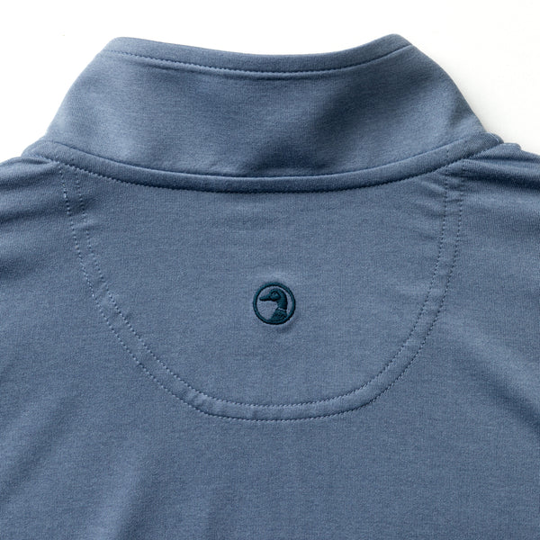 Long Drive Performance 1/4 Zip Pullover - Chambray Blue Heather