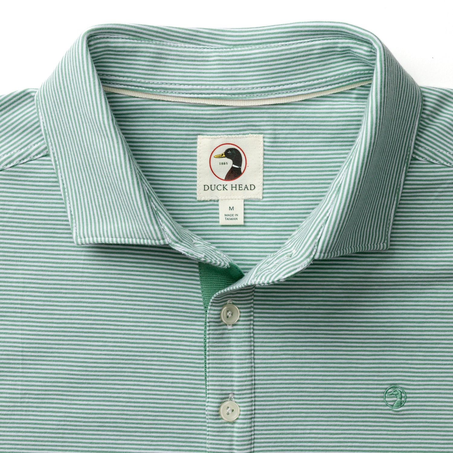 Hanover Pima Cotton Jersey Polo - Blaine Stripe - Aspen Green