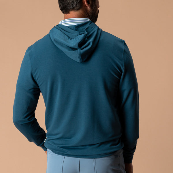 Dunmore Performance Hooded Pullover - Stormy Teal