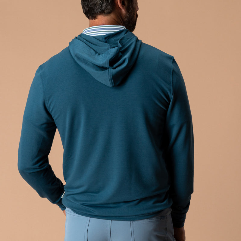 Dunmore Performance Hooded Pullover - Stormy Teal