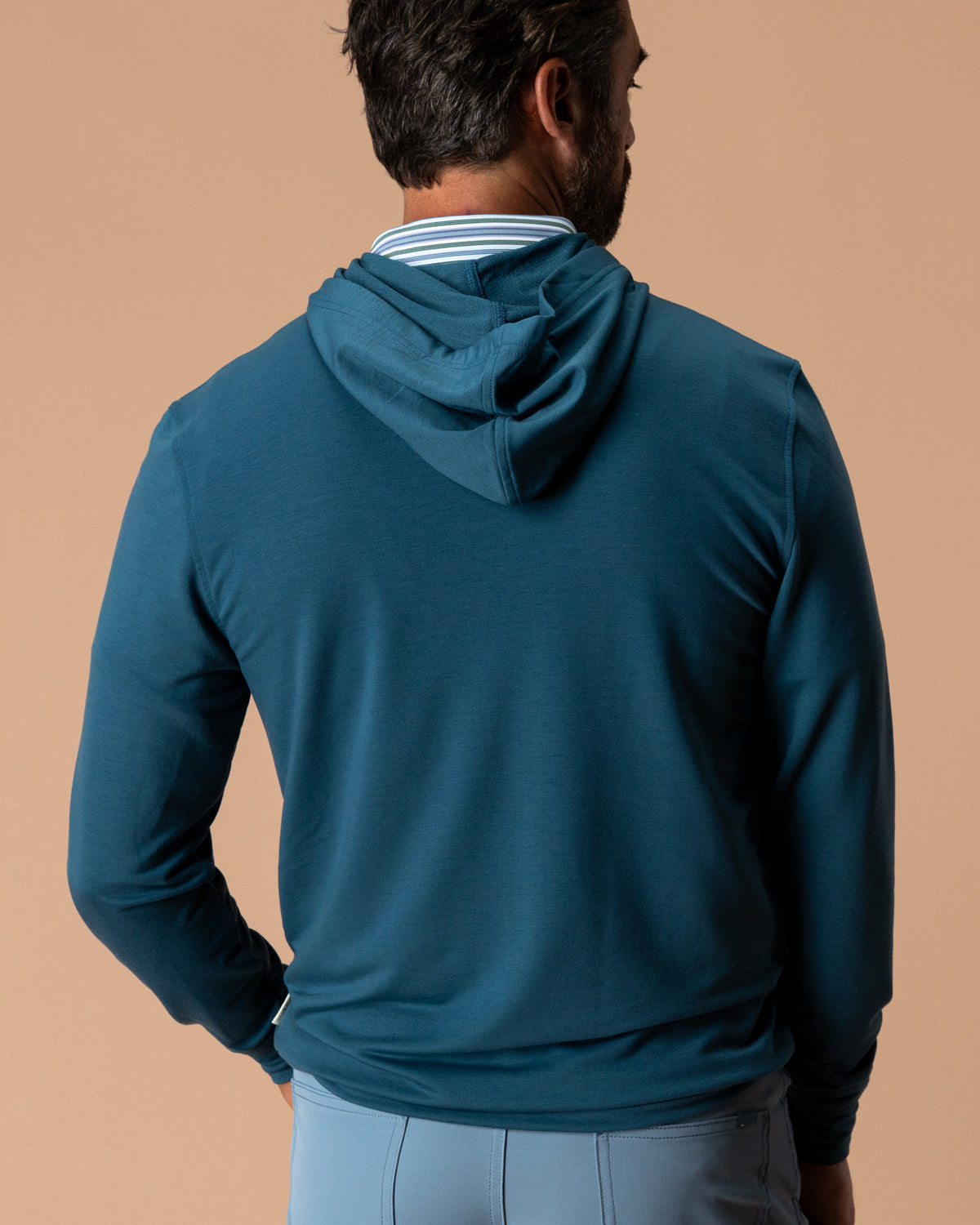 Dunmore Performance Hooded Pullover - Stormy Teal