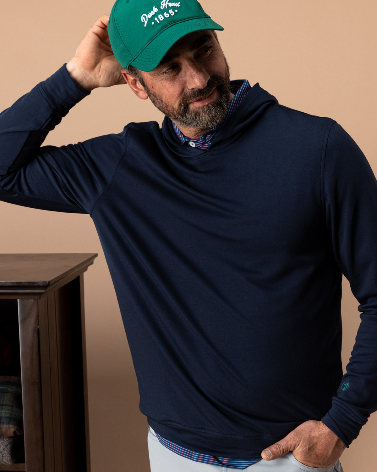 Dunmore Performance Hooded Pullover - Deep Navy