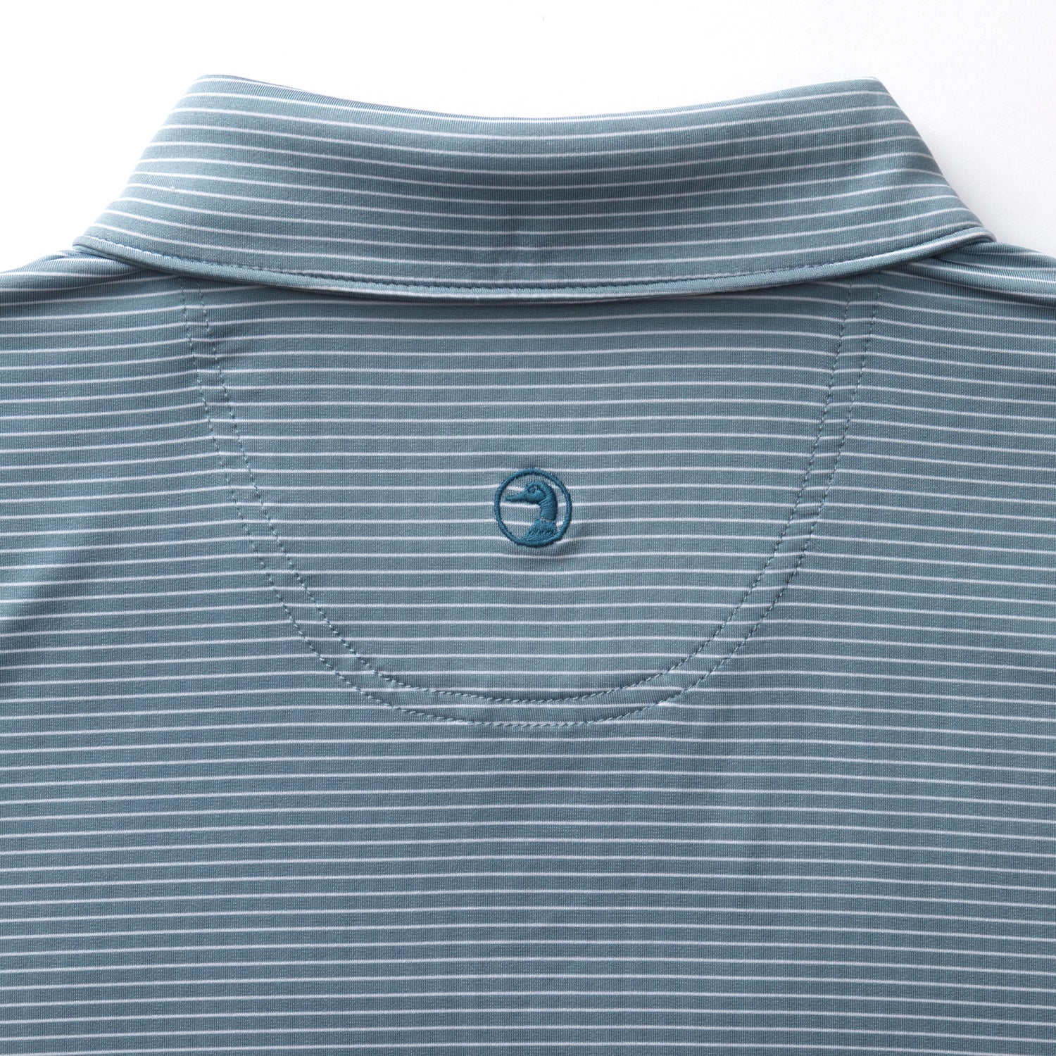 Long Drive Performance Polo - Whit Stripe - Windblown Sky