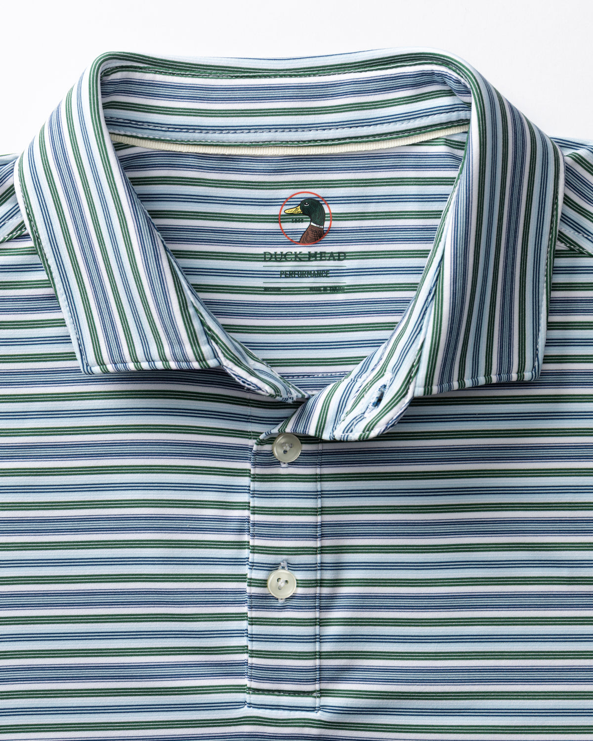 Long Drive Performance Polo - Caro Stripe - Hunter Green