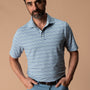 Long Drive Performance Polo - Caro Stripe - Hunter Green