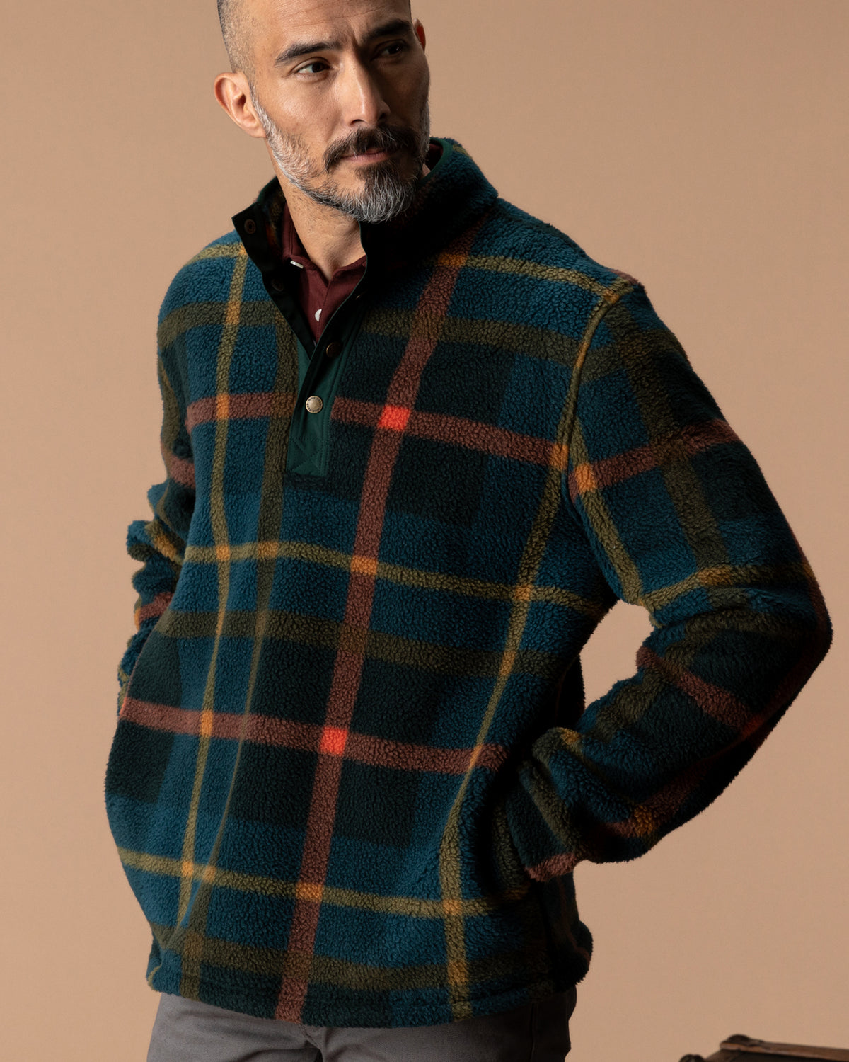 Pineview Fleece 1/4 Snap Pullover - Pine Grove