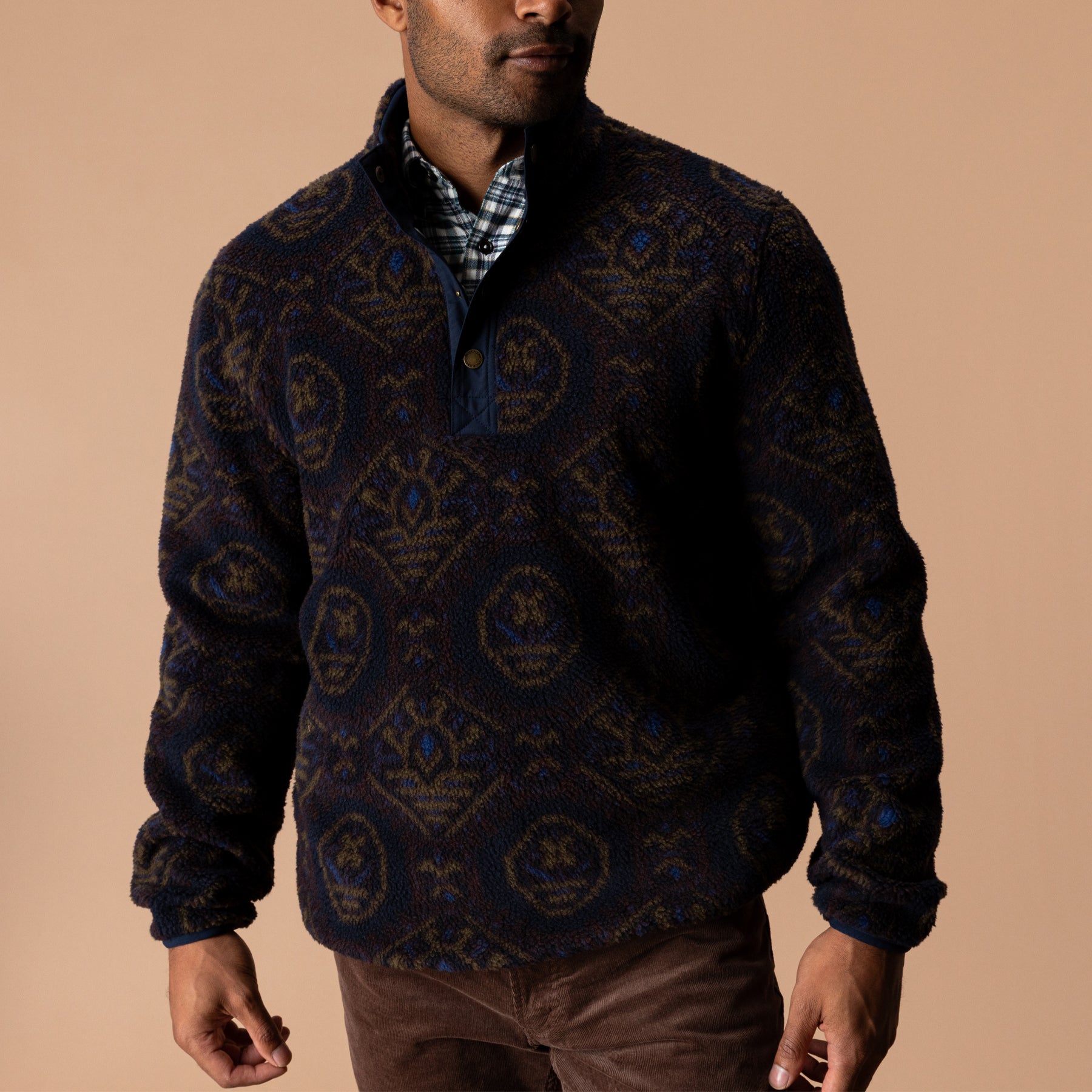Pineview Fleece 1/4 Snap Pullover - Deep Navy