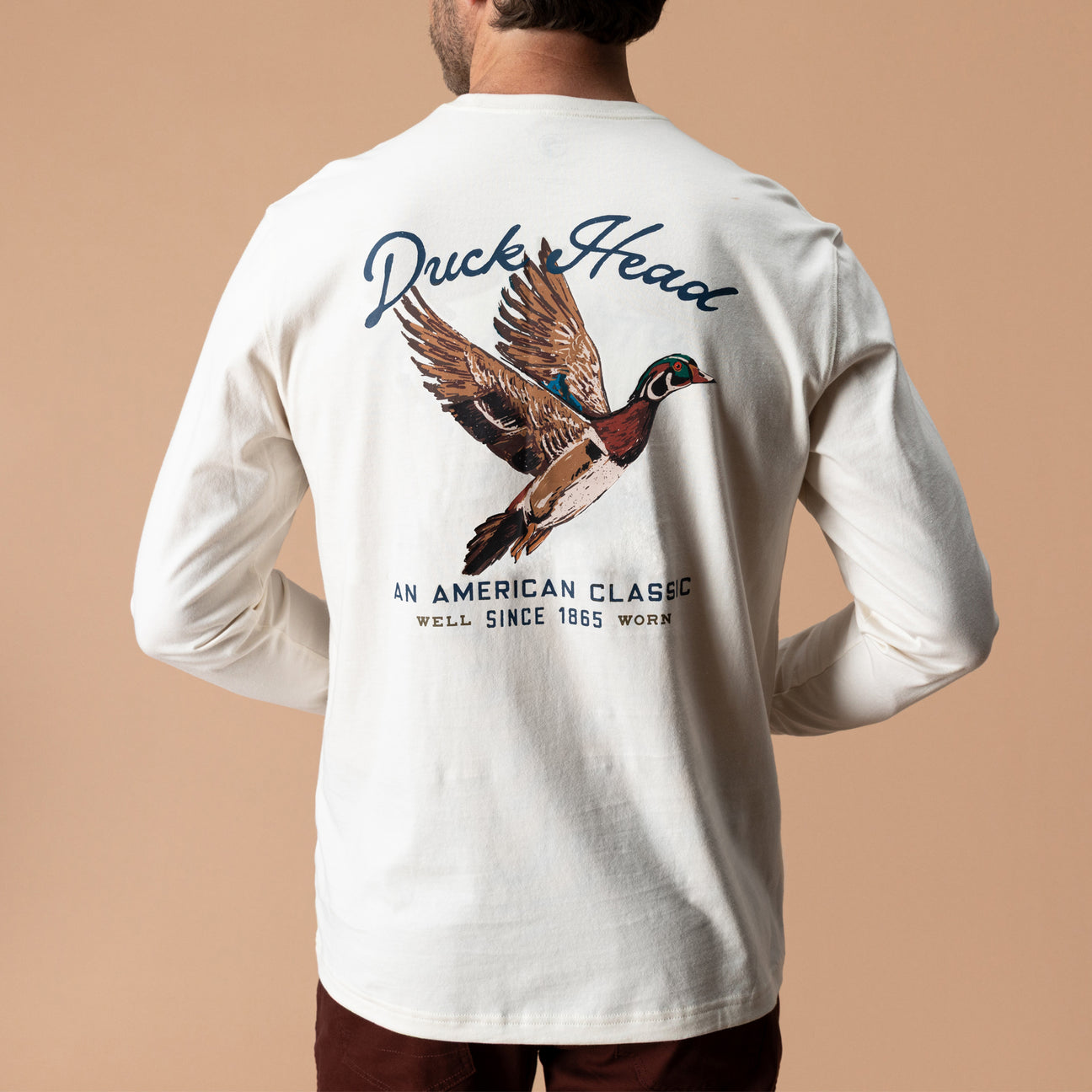Flying Wood Duck T-Shirt - Antique White