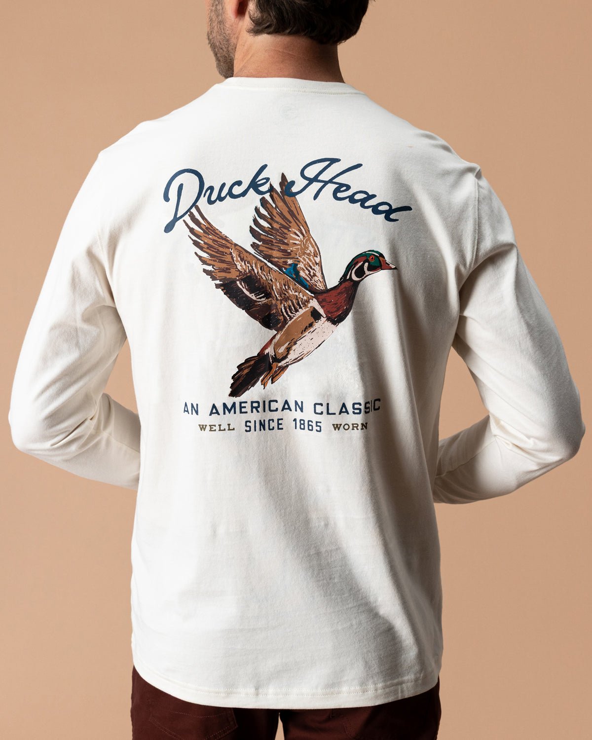 Flying Wood Duck T-Shirt - Antique White