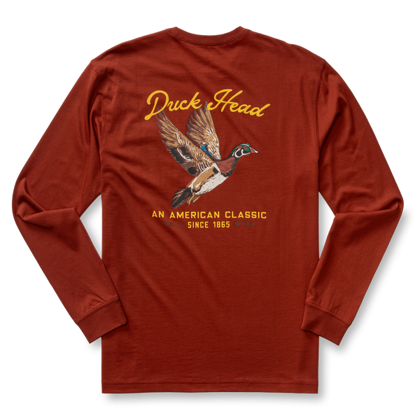 Flying Wood Duck T-Shirt - Brandy Brown
