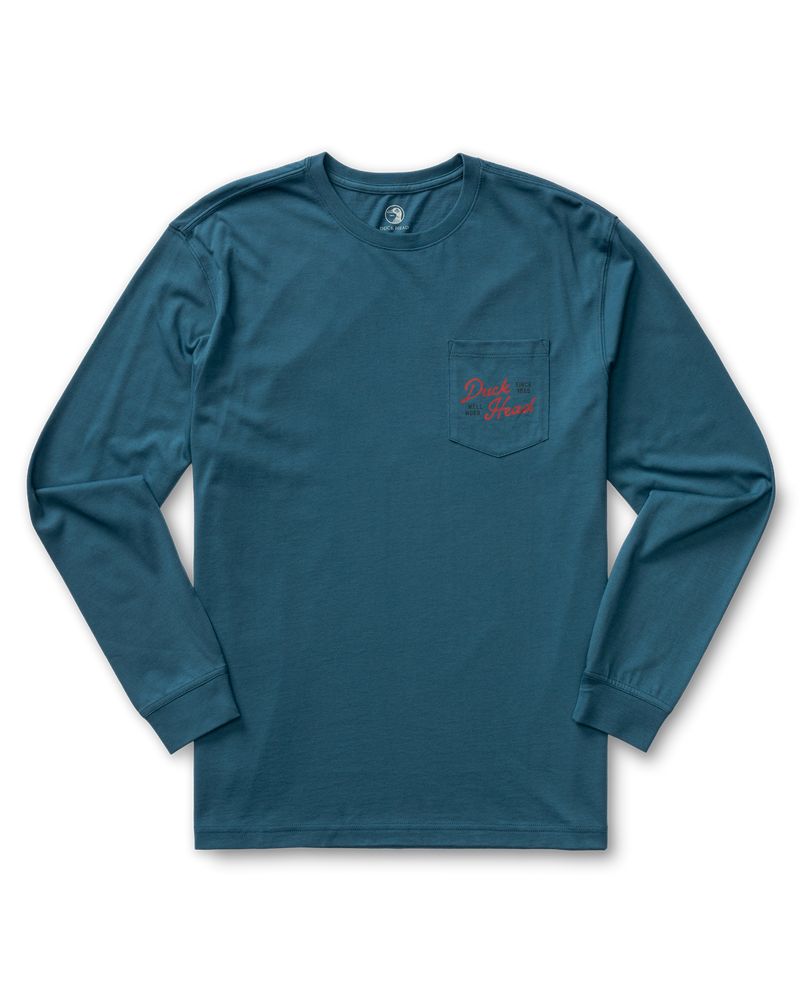 Flying Wood Duck T-Shirt - Stormy Teal