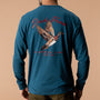 Flying Wood Duck T-Shirt - Stormy Teal