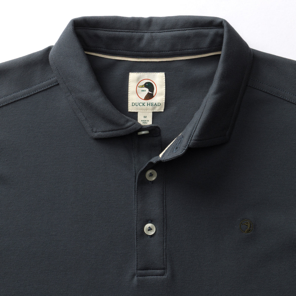 Hanover Pima Cotton Pique Polo - Washed Navy