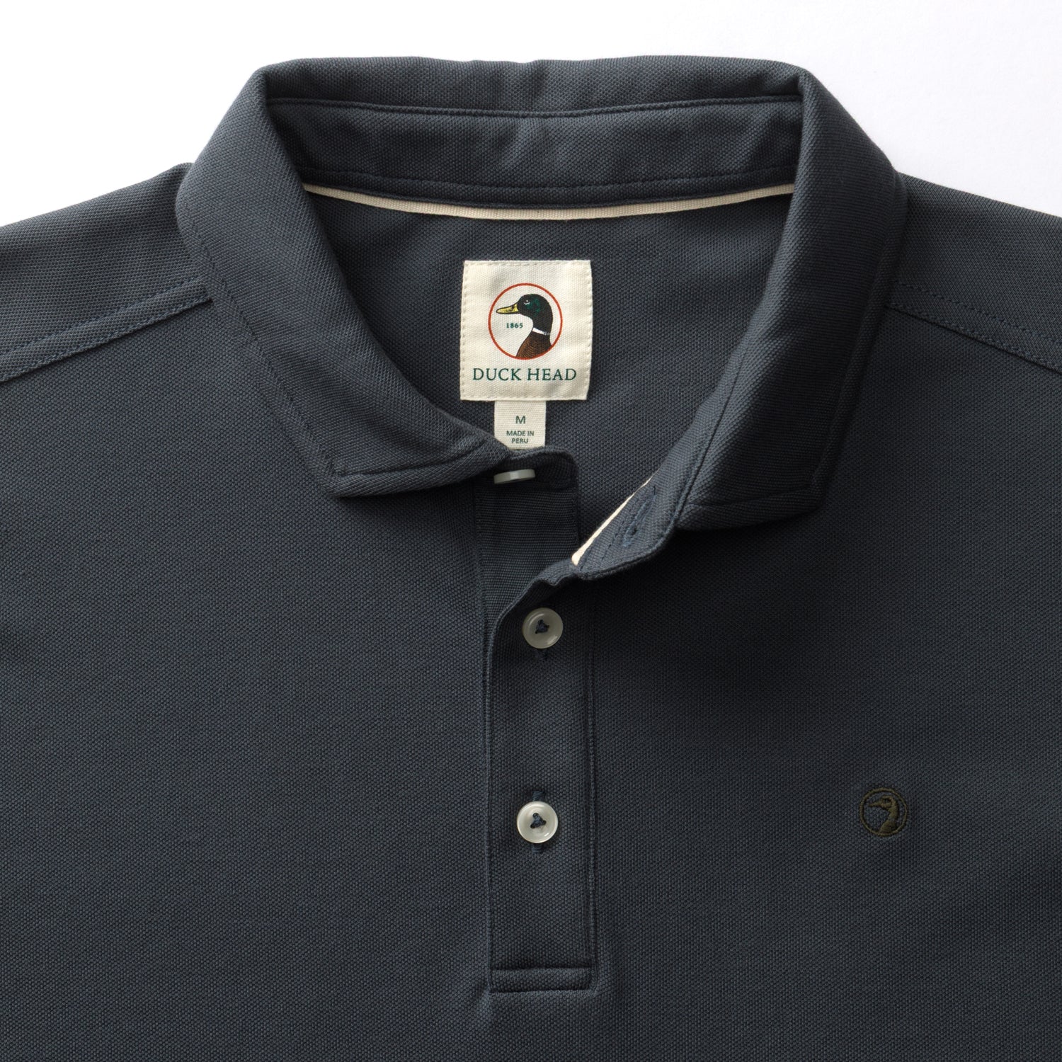 Hanover Pima Cotton Pique Polo - Washed Navy