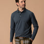 Hanover Pima Cotton Pique Polo - Washed Navy