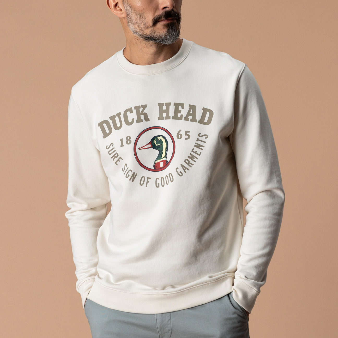 French Terry Crewneck Sweatshirt - Antique White