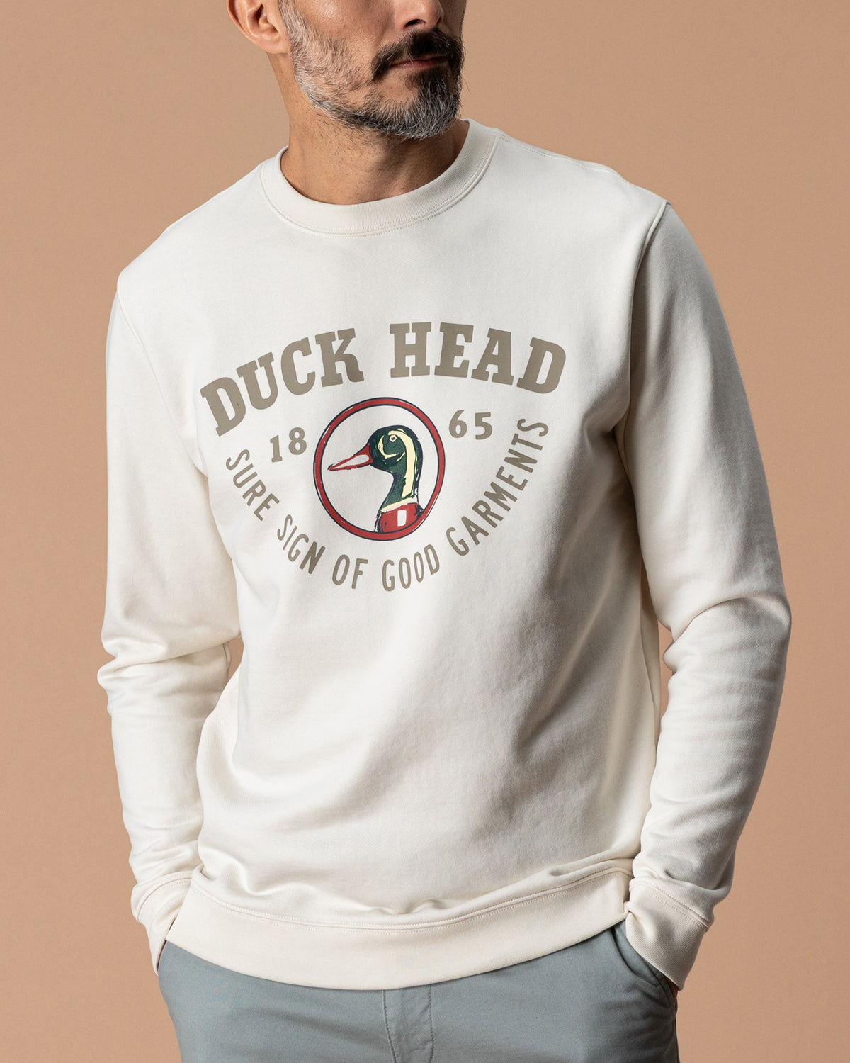 French Terry Crewneck Sweatshirt - Antique White