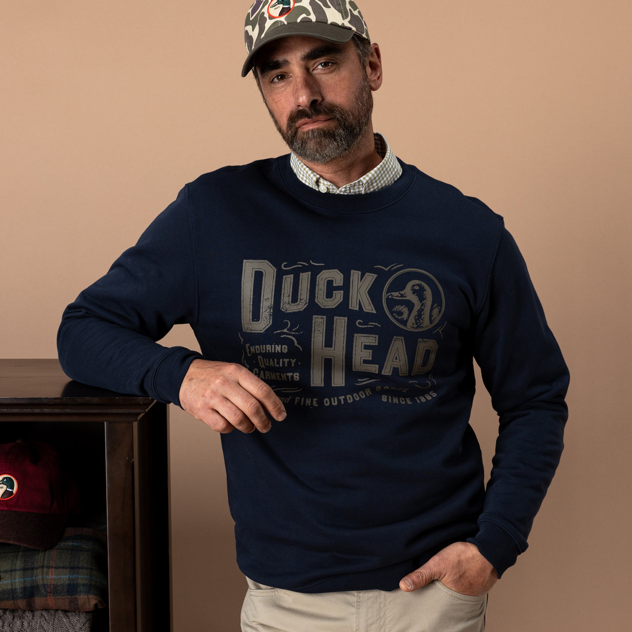 French Terry Crewneck Sweatshirt - Deep Navy