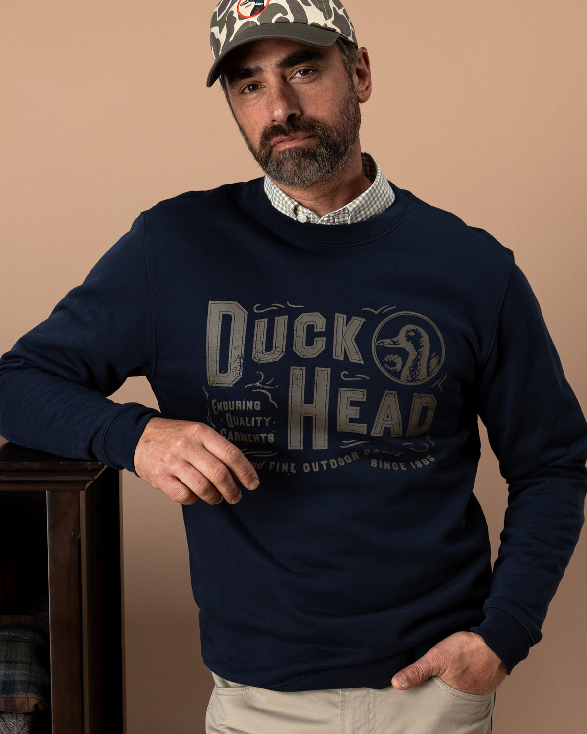 French Terry Crewneck Sweatshirt - Deep Navy