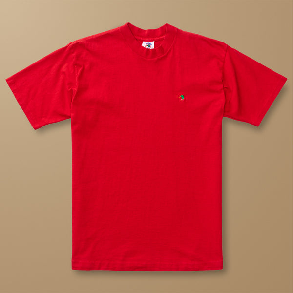 Single Stitched Solid Embroidered T-Shirt L