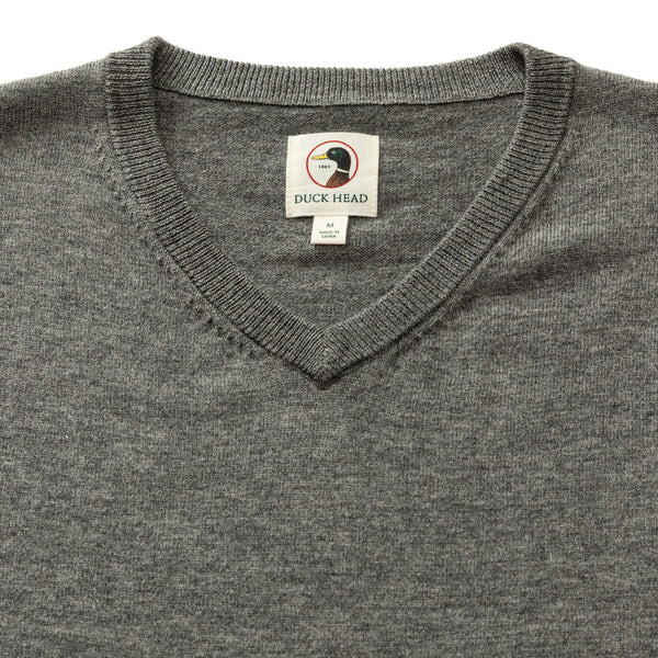 Buckley Merino V-Neck Sweater - Brushed Nickel