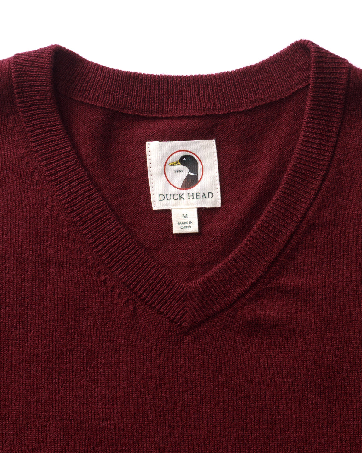 Buckley Merino V-Neck Sweater - Burgundy Heather