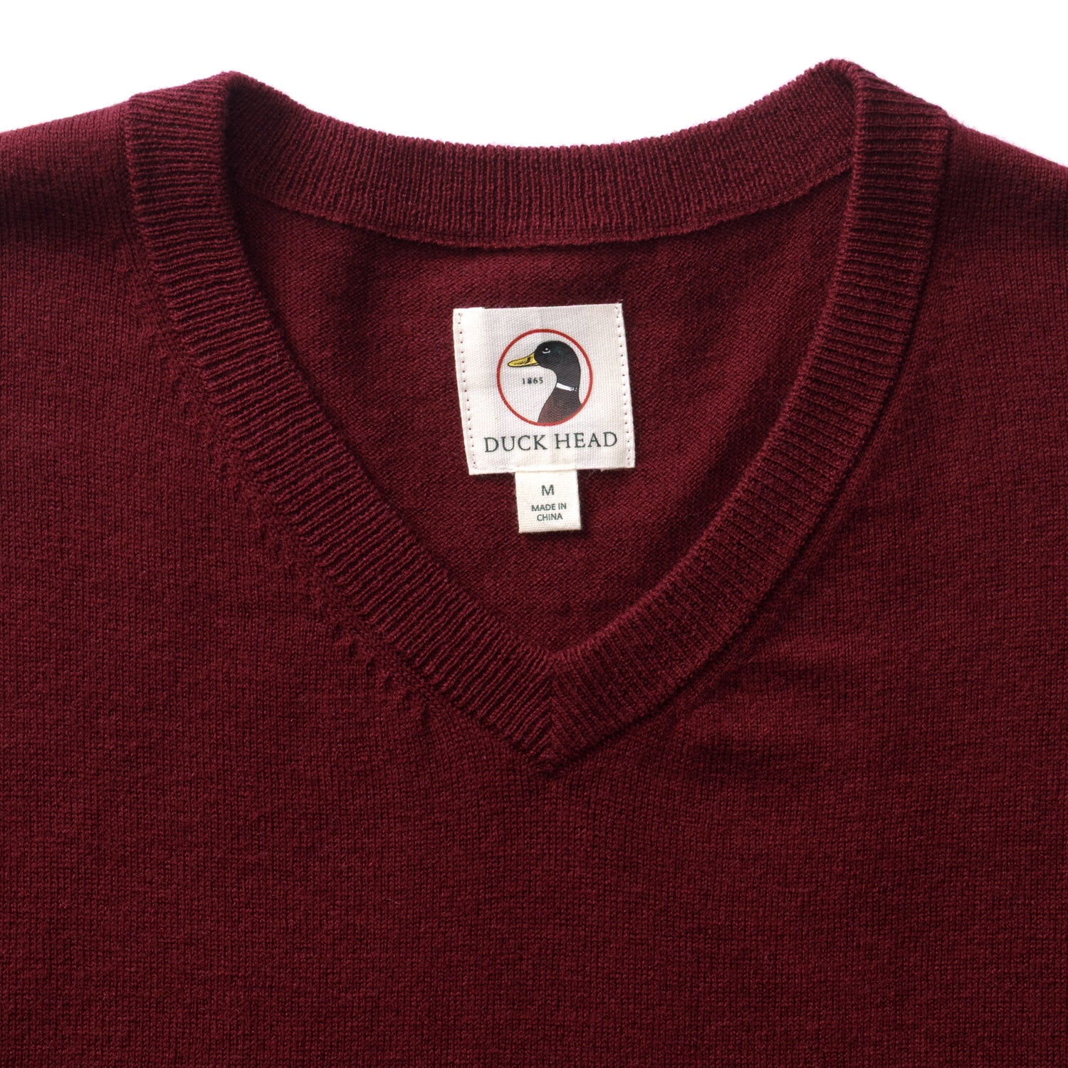 Buckley Merino V-Neck Sweater - Burgundy Heather