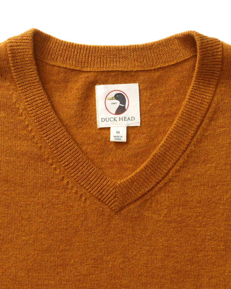 Buckley Merino V-Neck Sweater - Spiced Oak Heather