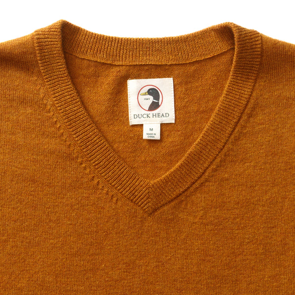 Buckley Merino V-Neck Sweater - Spiced Oak Heather