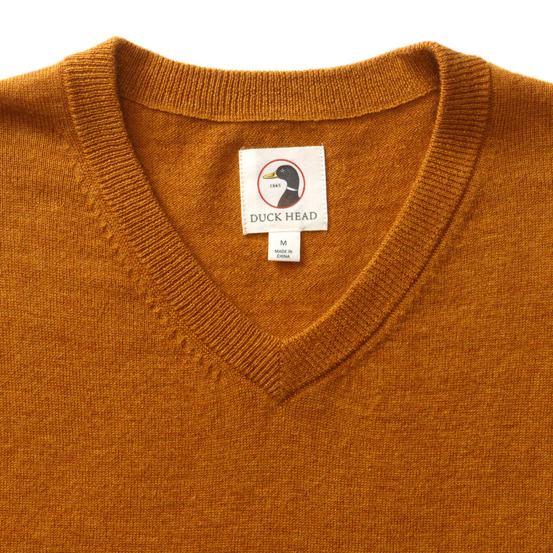 Buckley Merino V-Neck Sweater - Spiced Oak Heather