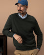 Buckley Merino V-Neck Sweater - Dark Forest Green Heather