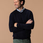 Buckley Merino V-Neck Sweater - Navy