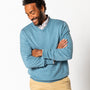 Buckley Merino V-Neck Sweater - Shadow Blue Heather