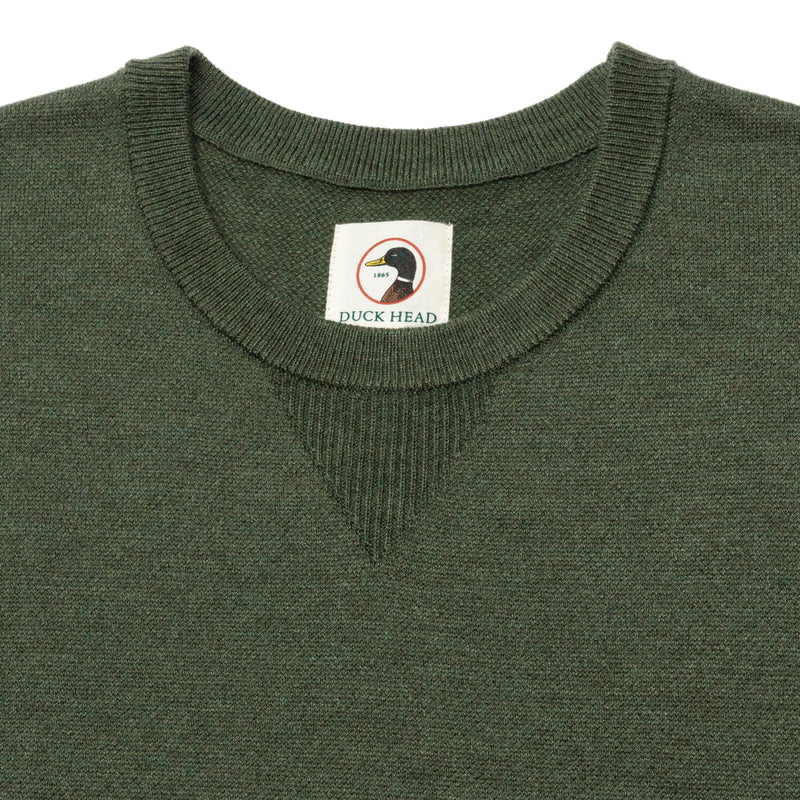 Henson Merino Crewneck Sweater - Pine Green Heather