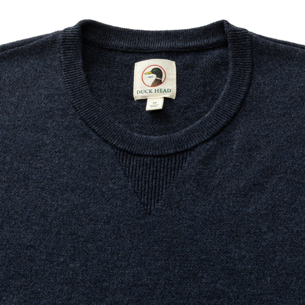 Henson Merino Crewneck Sweater - Navy Heather