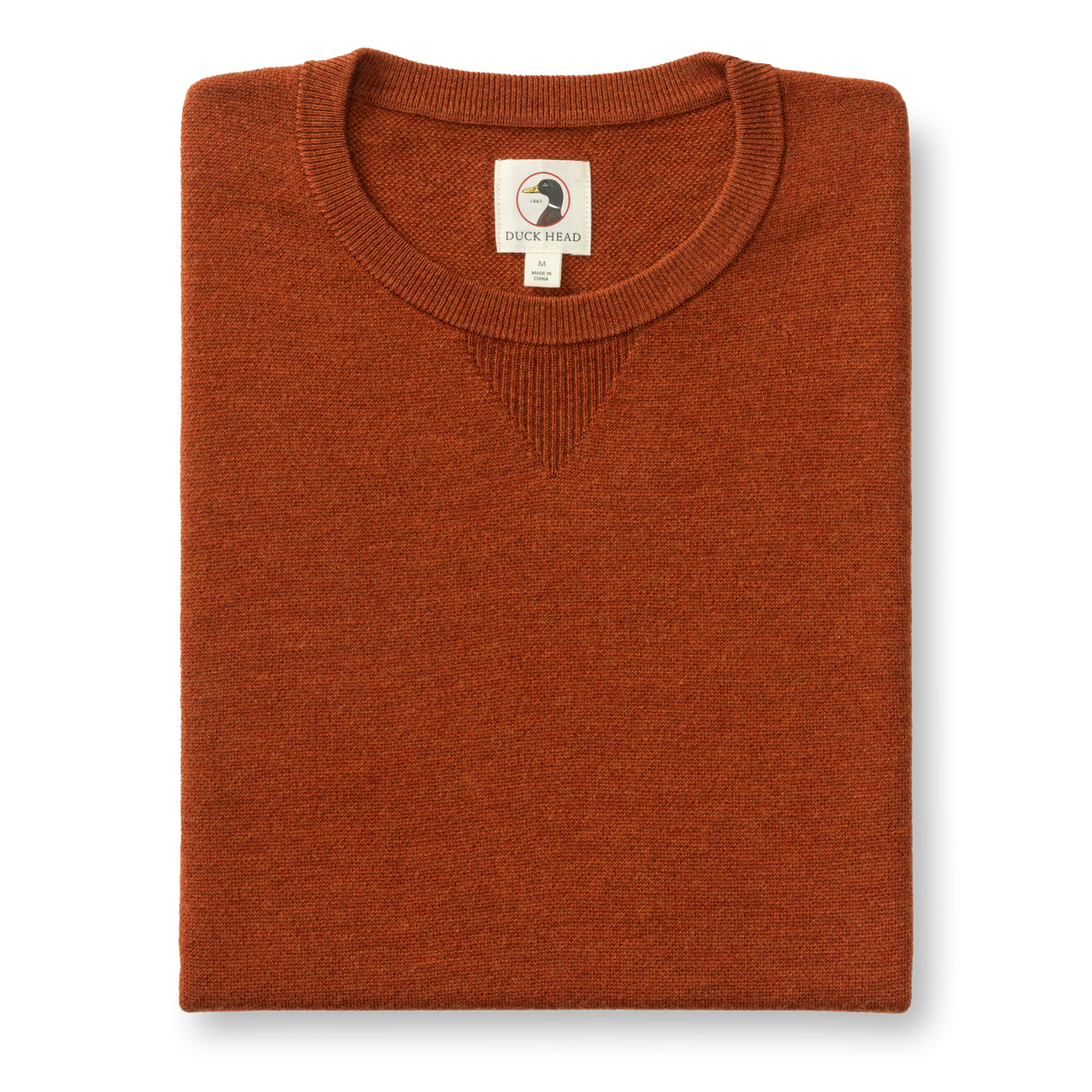 Henson Merino Crewneck Sweater - Burnt Brick Heather